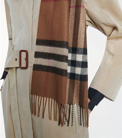 burberry overdyed giant check cashmere scarf|burberry cashmere check scarf price.